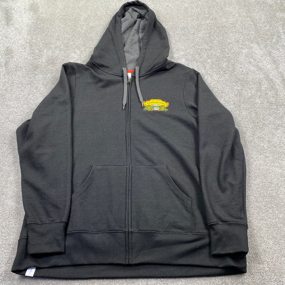 Kastlfel Sierra Nevada Brewery Zip Hoodie Mens XL Black Recycled Cotton Blend